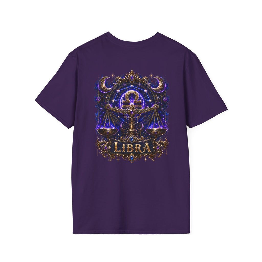Libra Zodiac Crest T-Shirt | Astrology Sign Tee, Celestial Horoscope Design