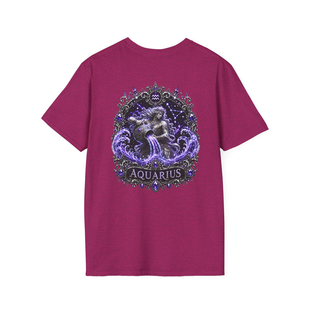 ✨ Aquarius Amethyst Tee — Zodiac Collection by Valentina Melani