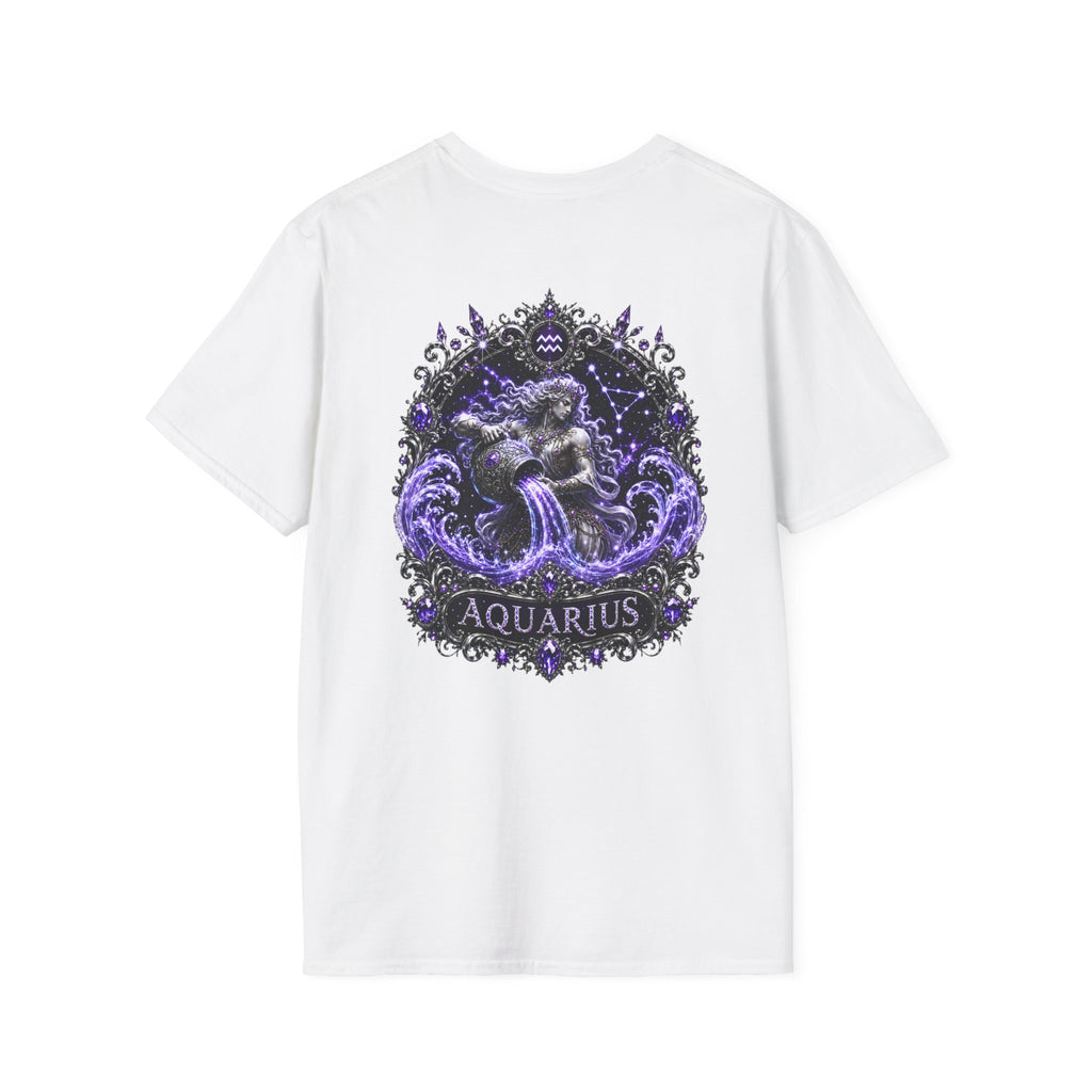 ✨ Aquarius Amethyst Tee — Zodiac Collection by Valentina Melani