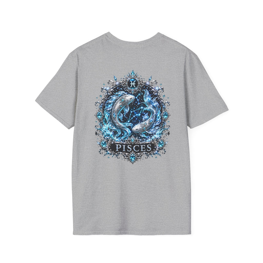 ✨ Pisces Aquamarine Tee — Zodiac Collection by Valentina Melani