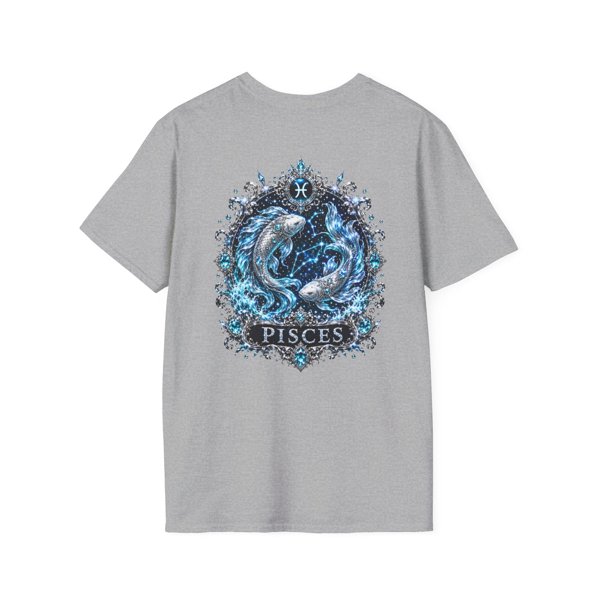 ✨ Pisces Aquamarine Tee — Zodiac Collection by Valentina Melani