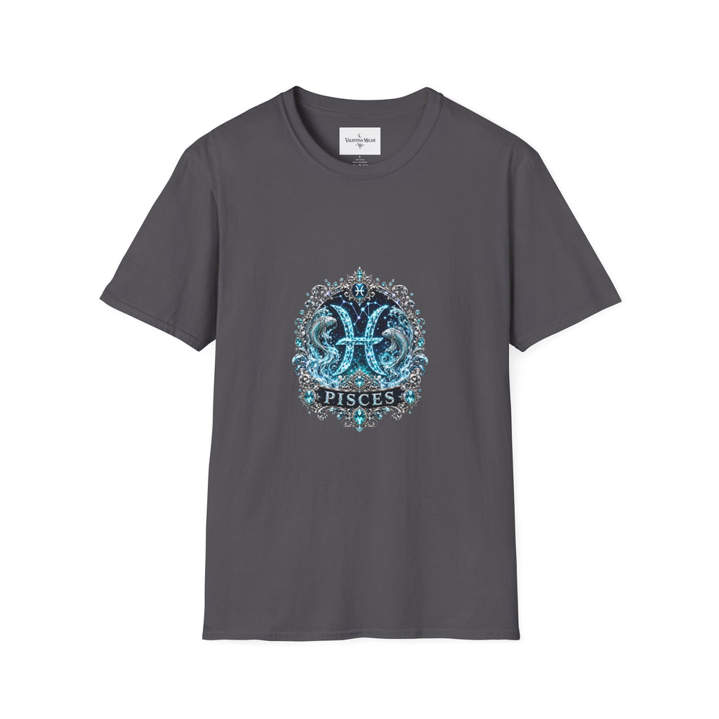 ✨ Pisces Aquamarine Tee — Zodiac Collection by Valentina Melani