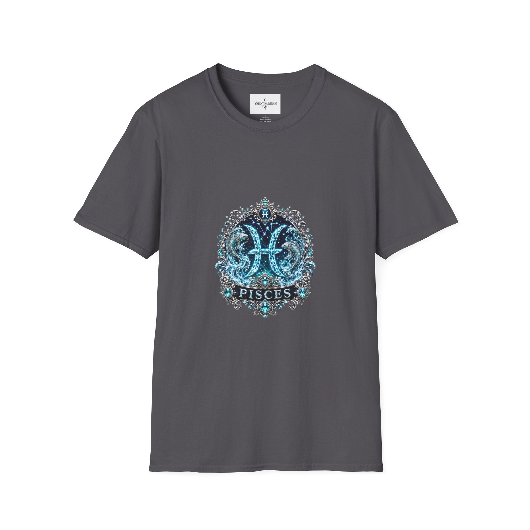 ✨ Pisces Aquamarine Tee — Zodiac Collection by Valentina Melani