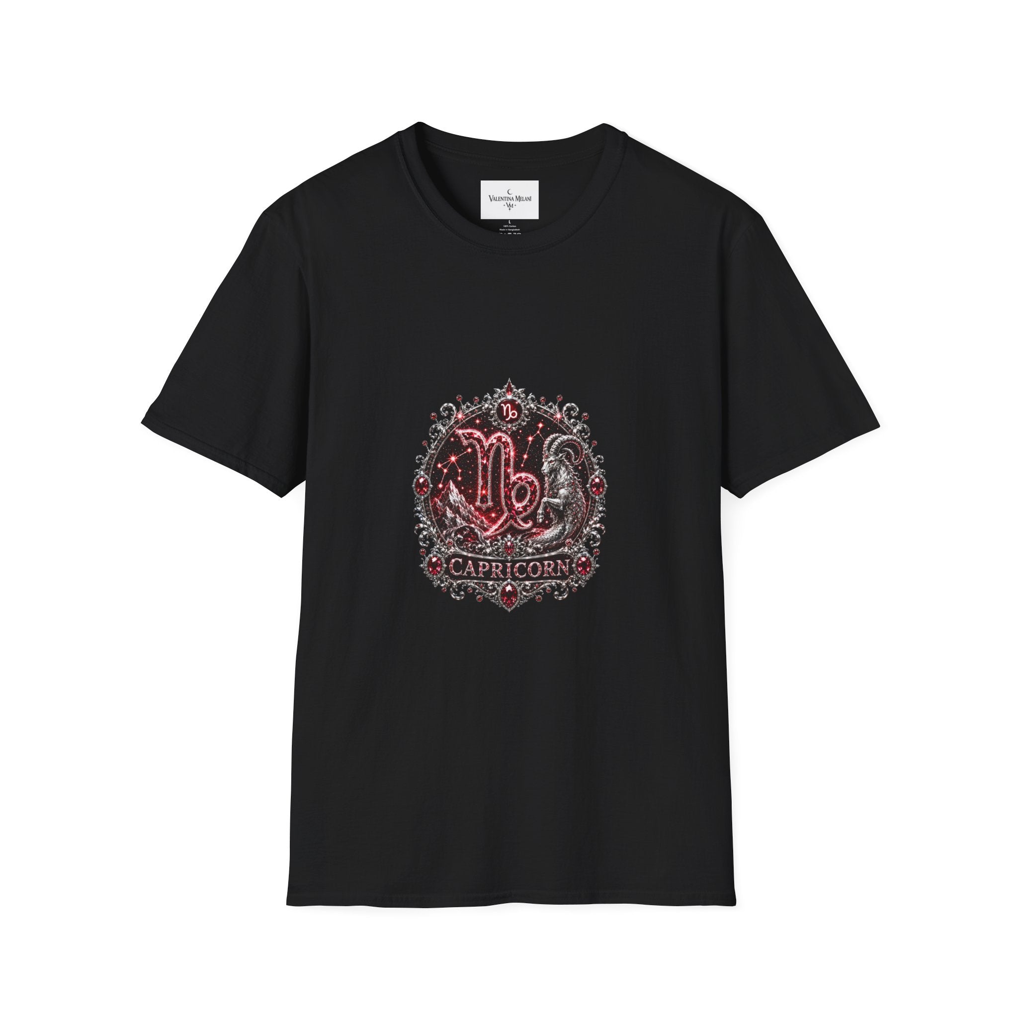 ✨ Capricorn Garnet Tee — Zodiac Collection by Valentina Melani