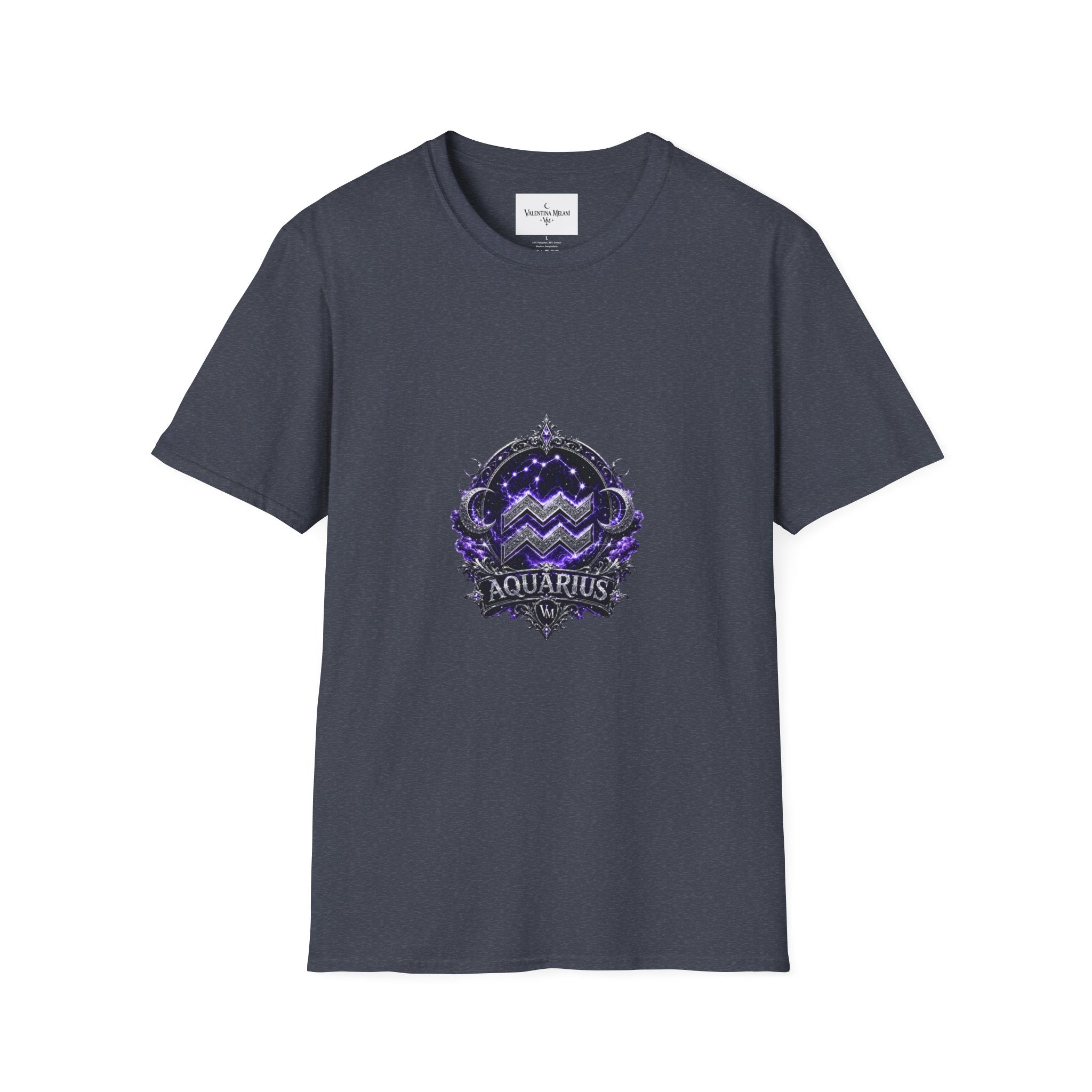 ✨ Aquarius Amethyst Tee — Zodiac Collection by Valentina Melani