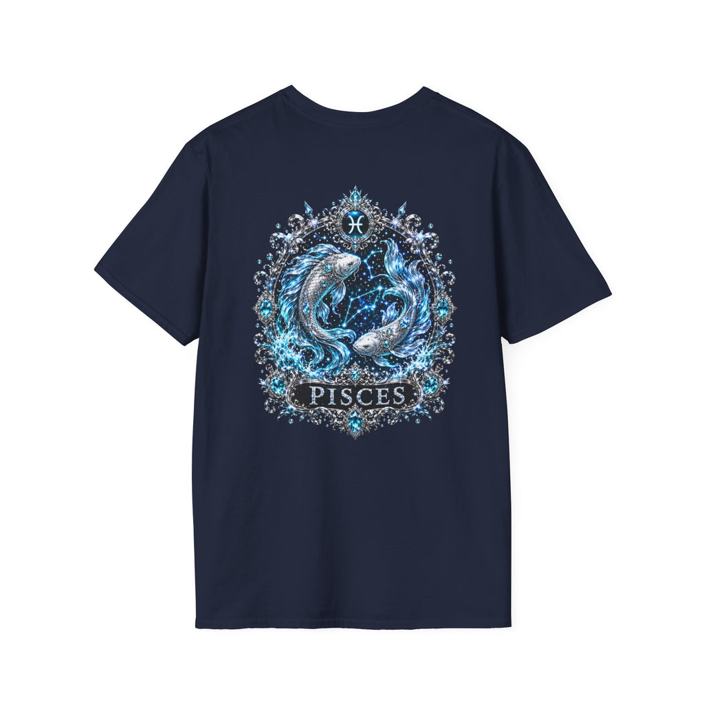 ✨ Pisces Aquamarine Tee — Zodiac Collection by Valentina Melani