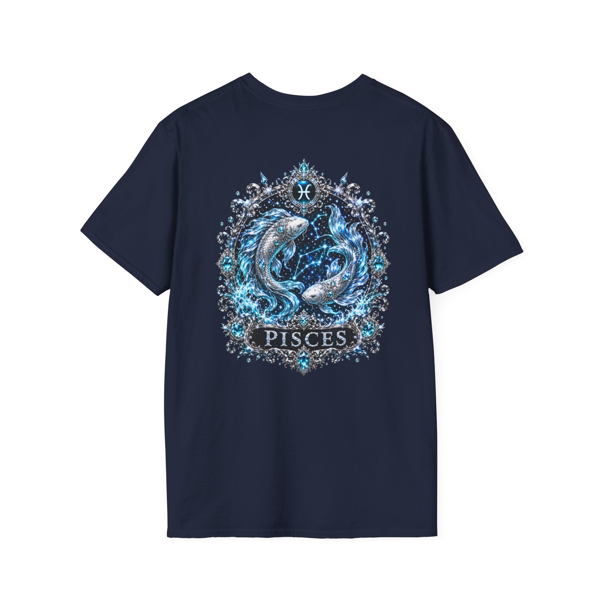 ✨ Pisces Aquamarine Tee — Zodiac Collection by Valentina Melani