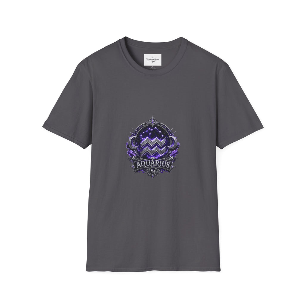 ✨ Aquarius Amethyst Tee — Zodiac Collection by Valentina Melani