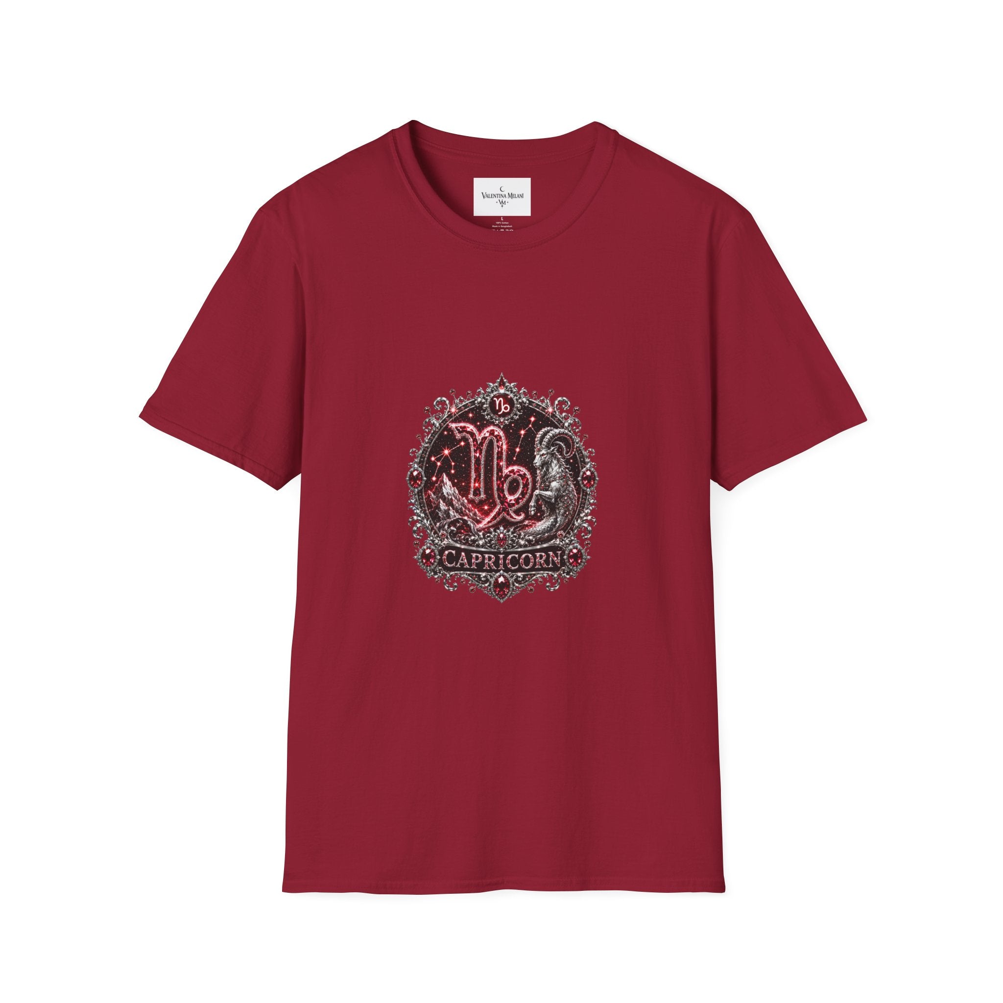 ✨ Capricorn Garnet Tee — Zodiac Collection by Valentina Melani
