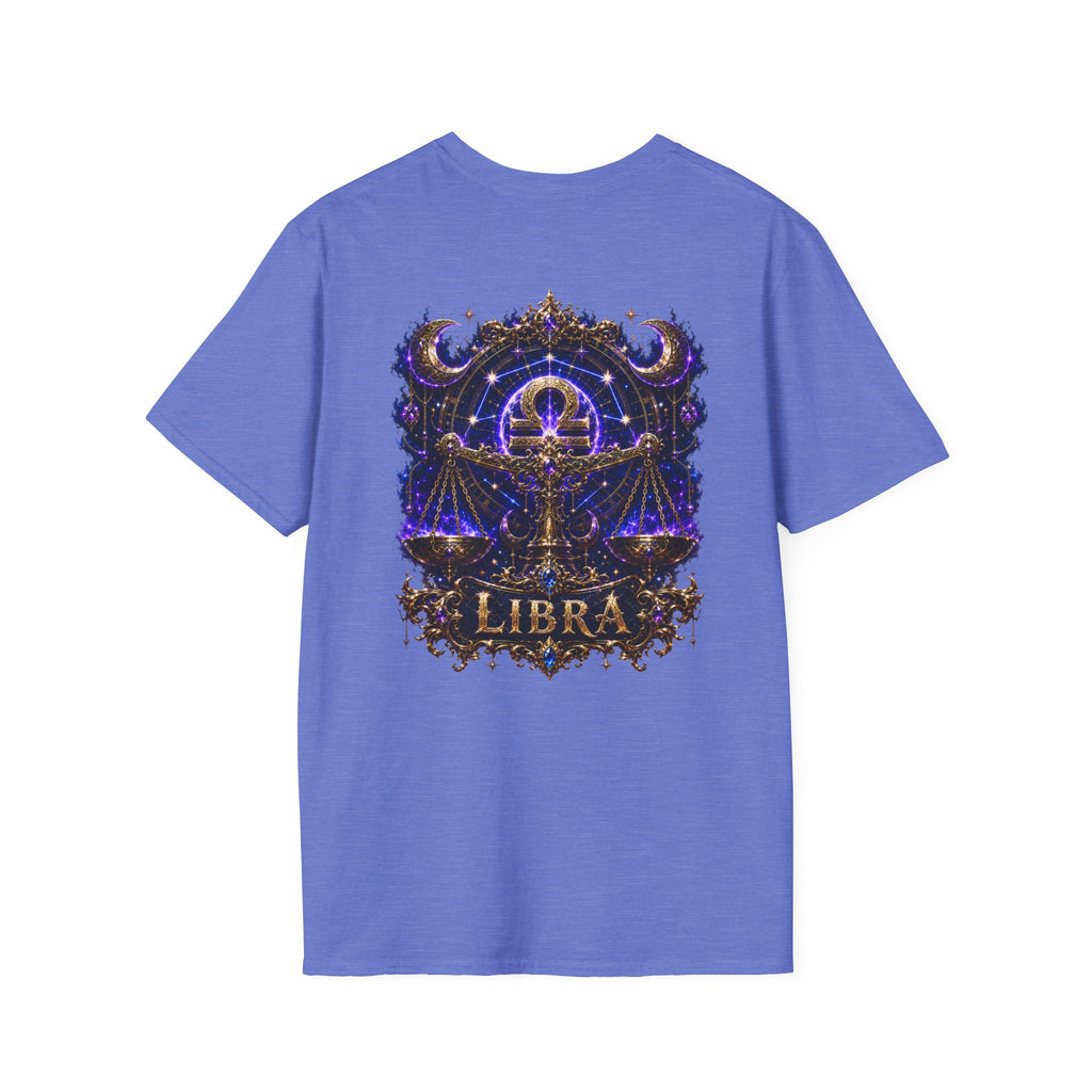 Libra Zodiac Crest T-Shirt | Astrology Sign Tee, Celestial Horoscope Design