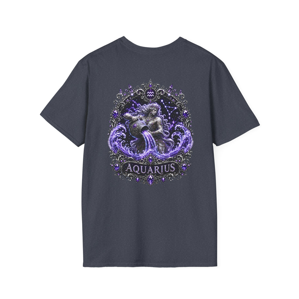 ✨ Aquarius Amethyst Tee — Zodiac Collection by Valentina Melani