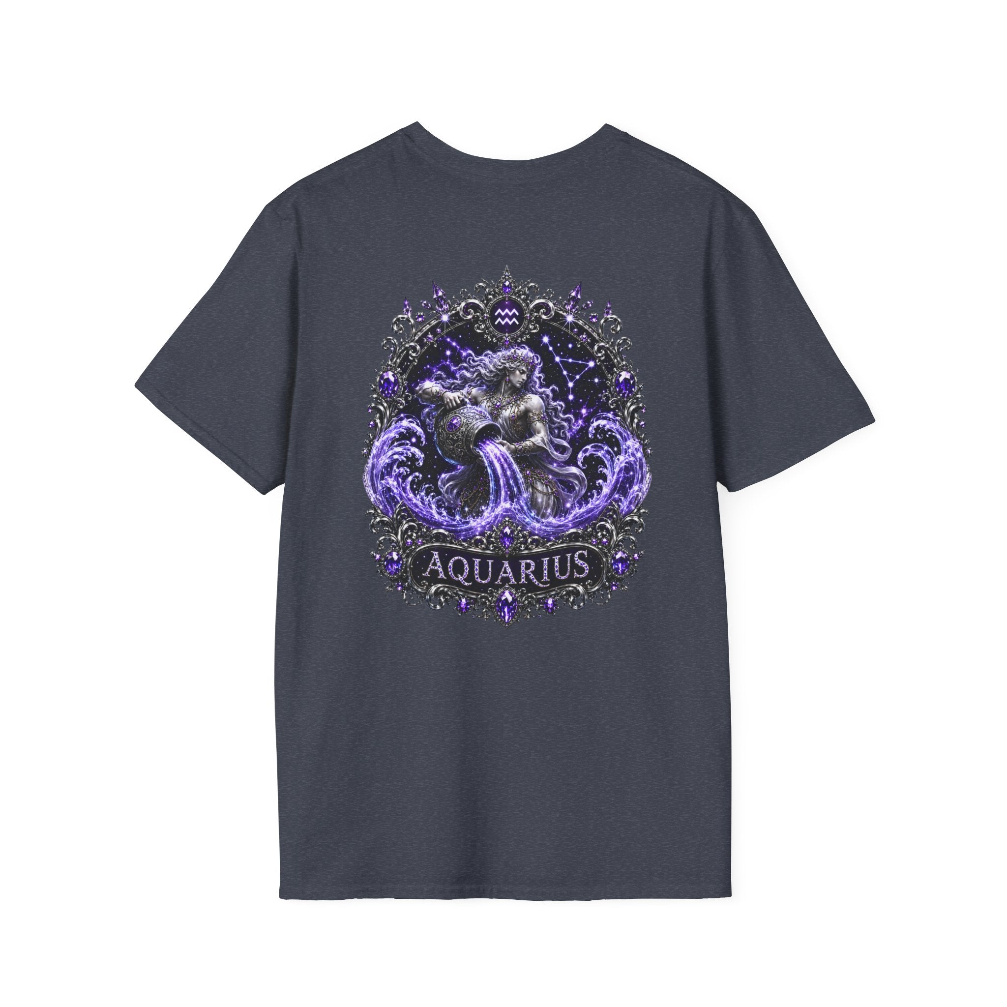 ✨ Aquarius Amethyst Tee — Zodiac Collection by Valentina Melani