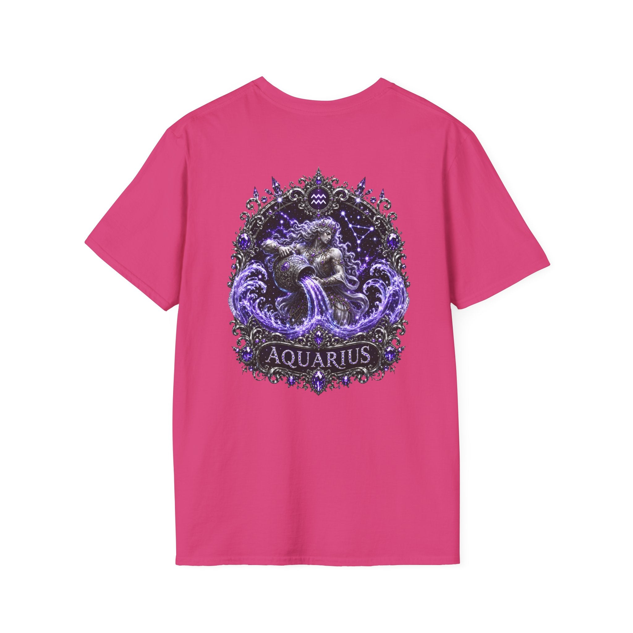 ✨ Aquarius Amethyst Tee — Zodiac Collection by Valentina Melani