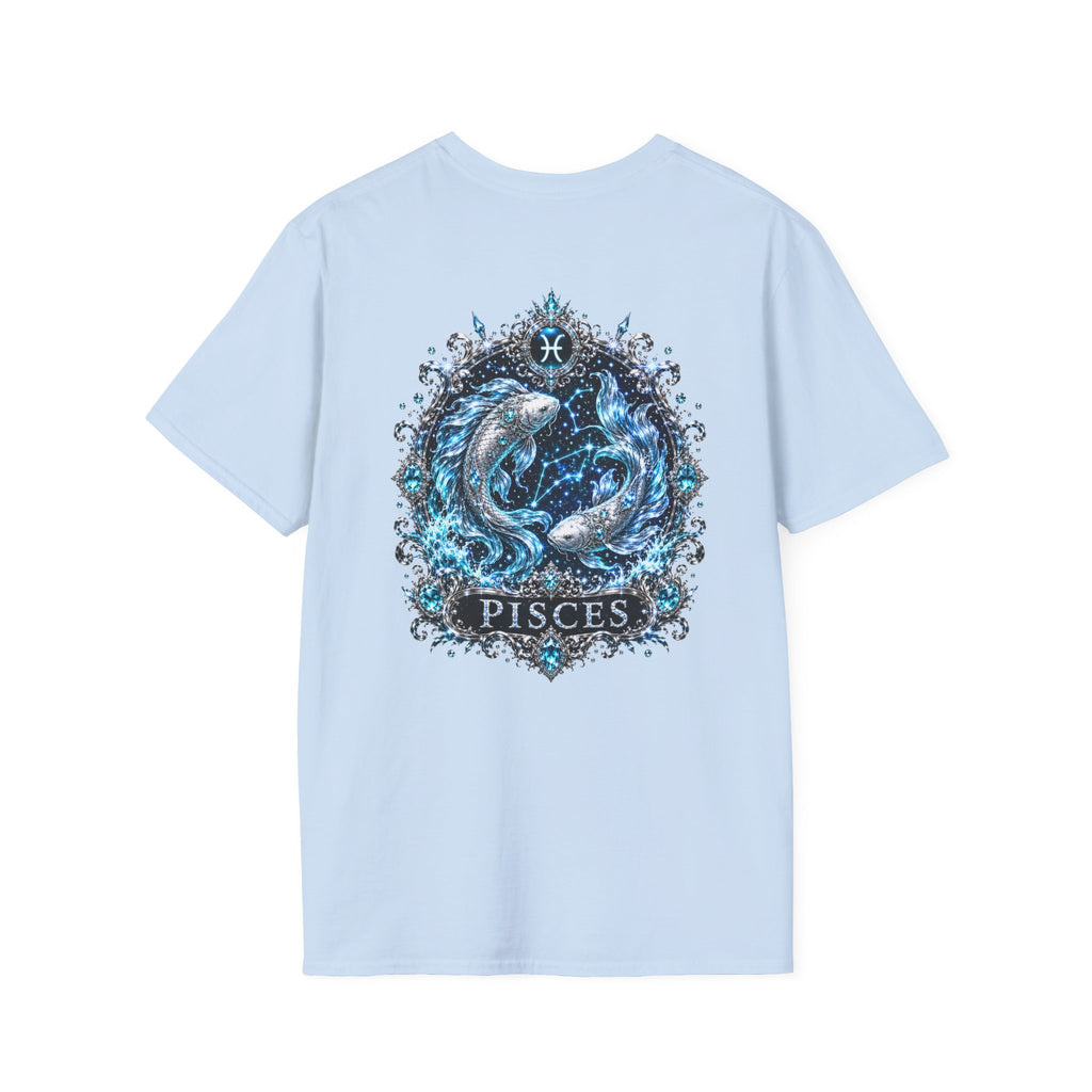 ✨ Pisces Aquamarine Tee — Zodiac Collection by Valentina Melani