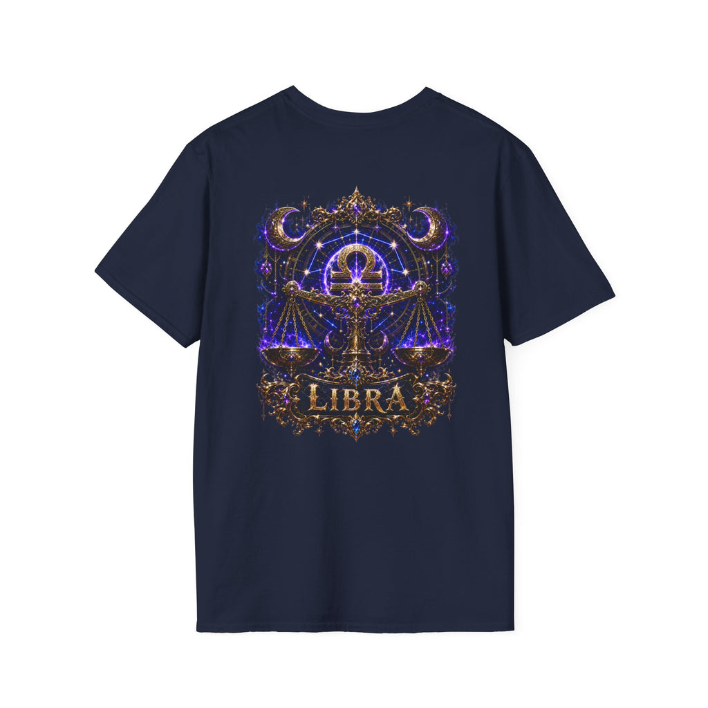Libra Zodiac Crest T-Shirt | Astrology Sign Tee, Celestial Horoscope Design