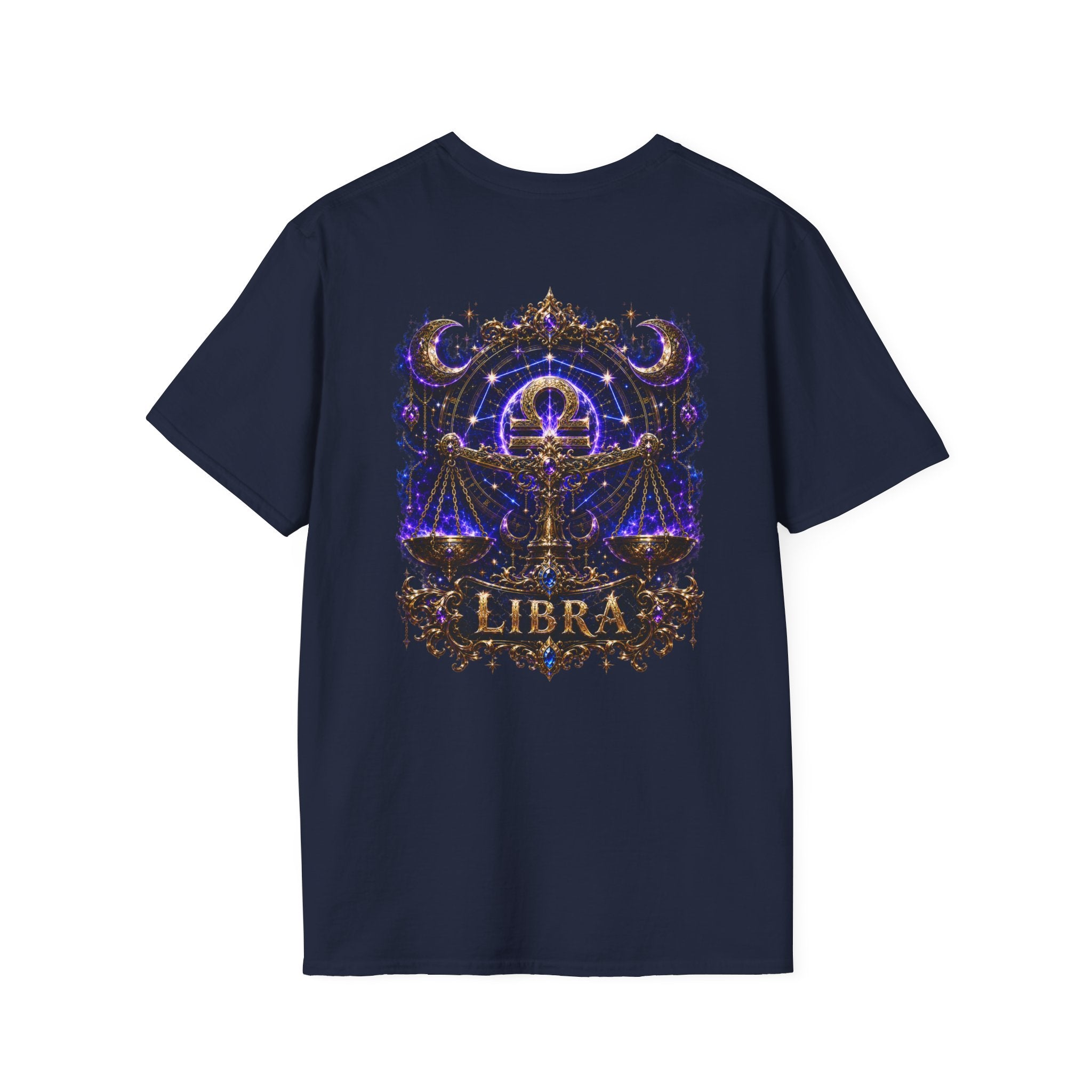 Libra Zodiac Crest T-Shirt | Astrology Sign Tee, Celestial Horoscope Design