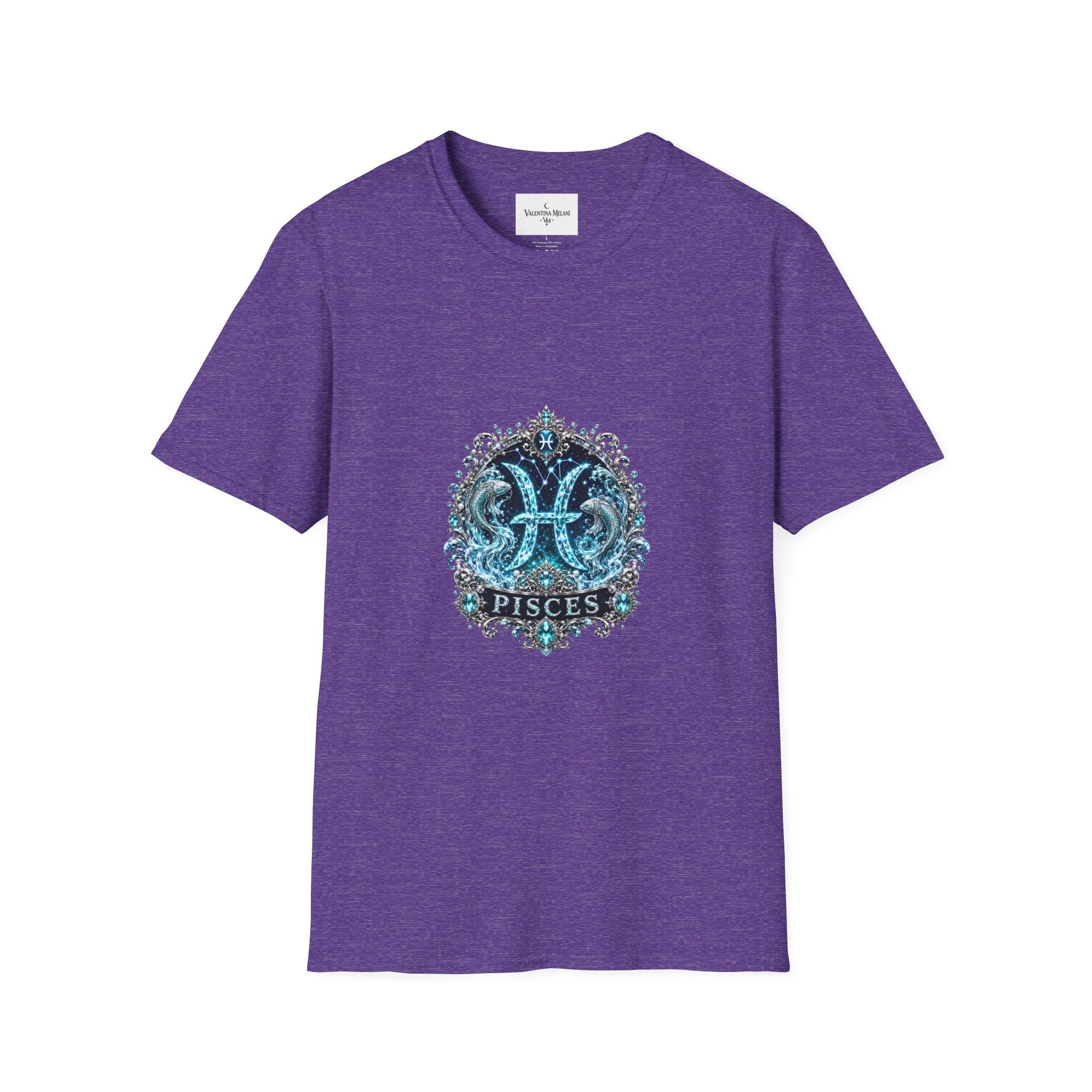 ✨ Pisces Aquamarine Tee — Zodiac Collection by Valentina Melani