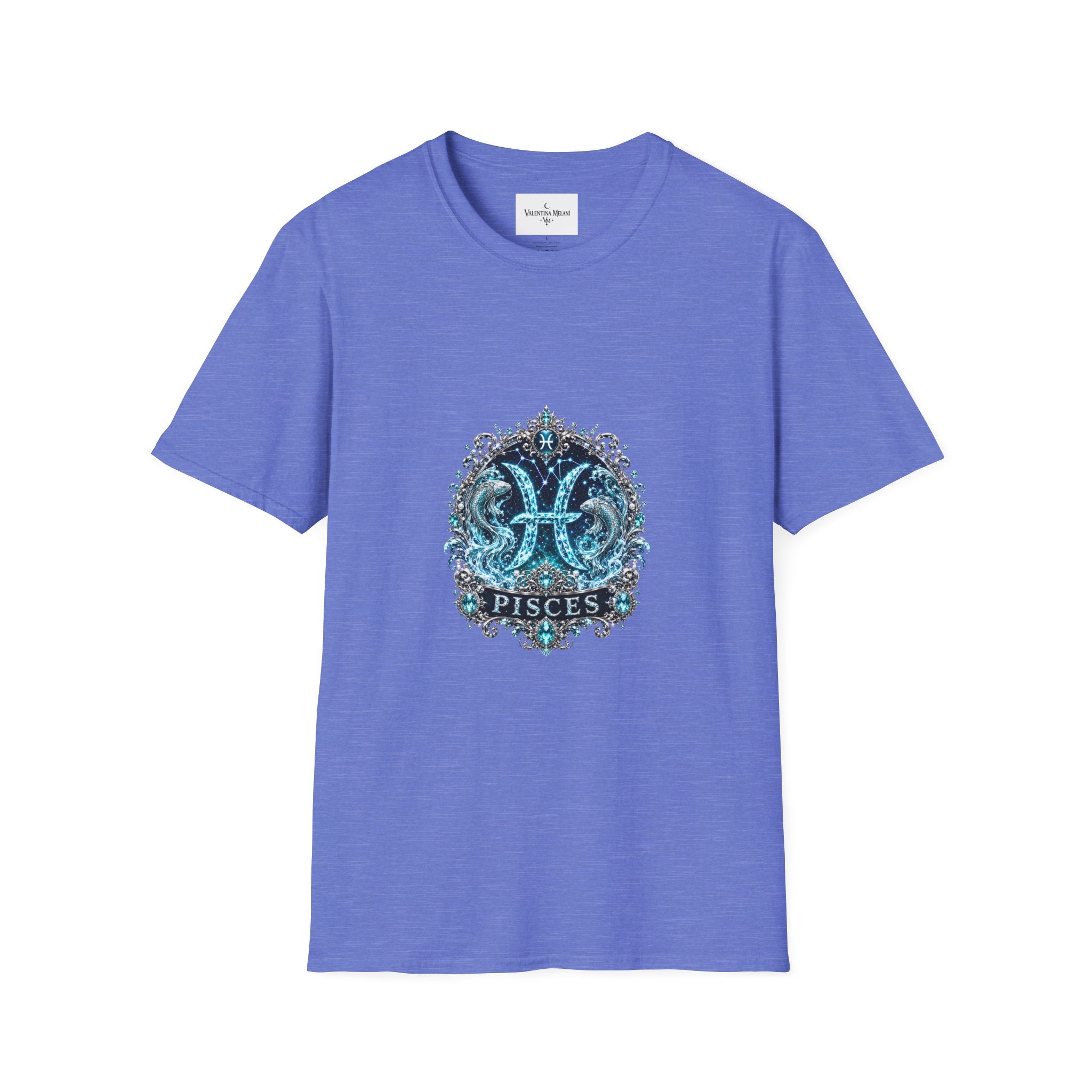 ✨ Pisces Aquamarine Tee — Zodiac Collection by Valentina Melani