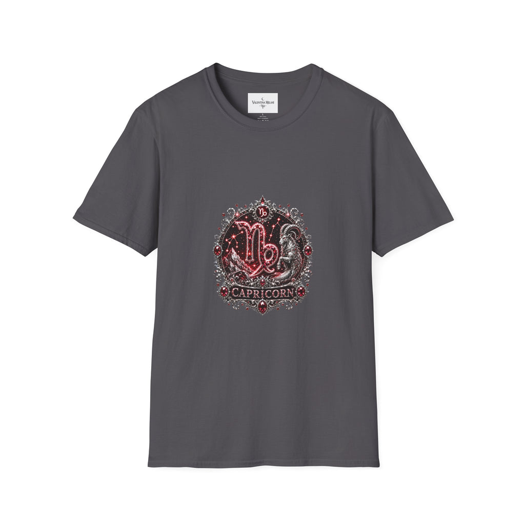 ✨ Capricorn Garnet Tee — Zodiac Collection by Valentina Melani