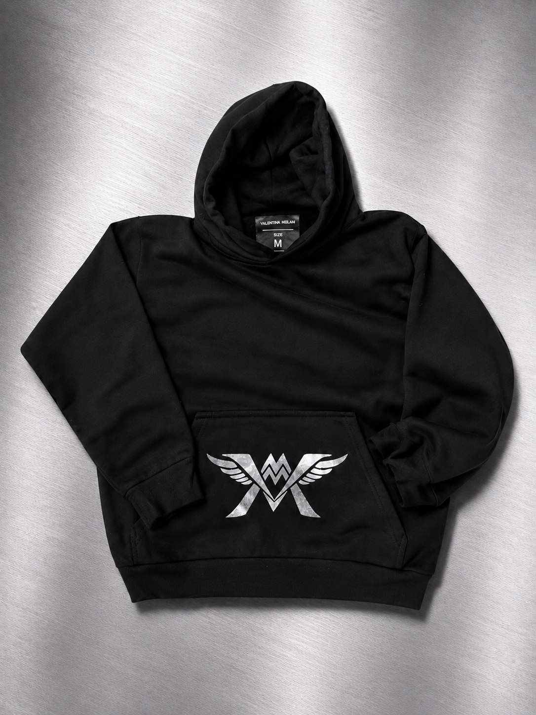 Valentina Melani Exclusive Silver Foil Hoodie