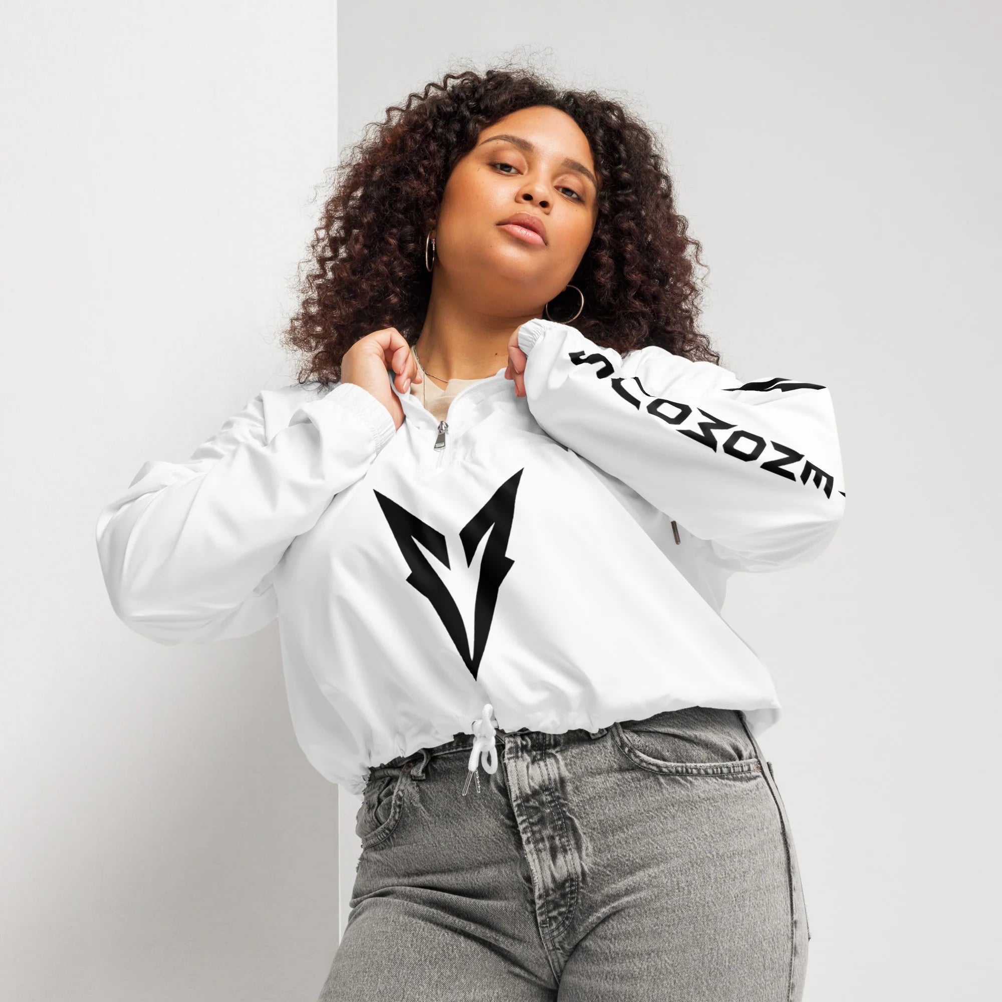 Women’s Venom cropped windbreaker with White or Black Trim